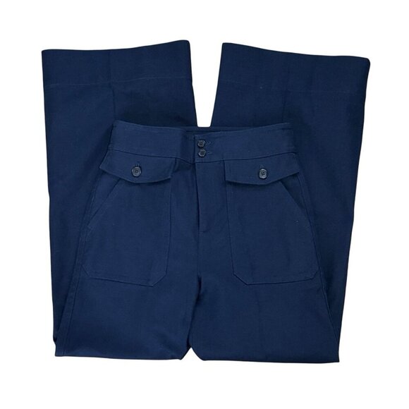 J.Crew Women's 4 Wide Leg Sailor Pants Navy EUC Inseam 30" - Picture 1 of 11